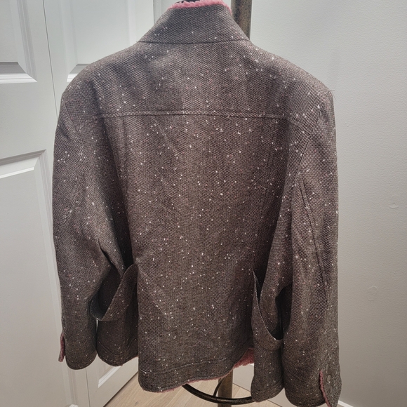 Women's Pink and Brown Jacket - Picture 10 of 11